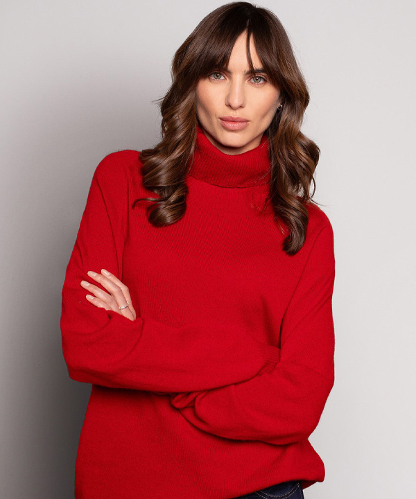 Supersoft Slouch Roll Neck Jumper