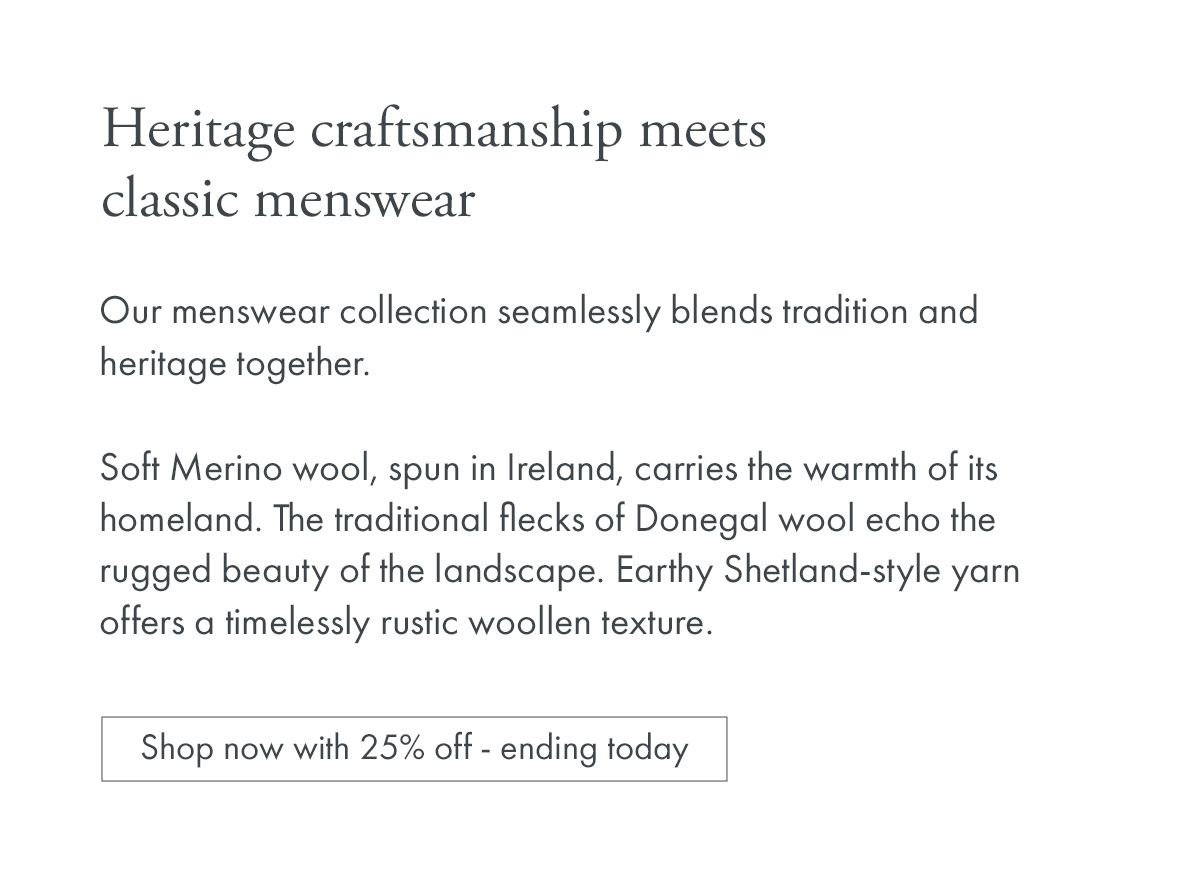 Shop now with 25% off - ending today