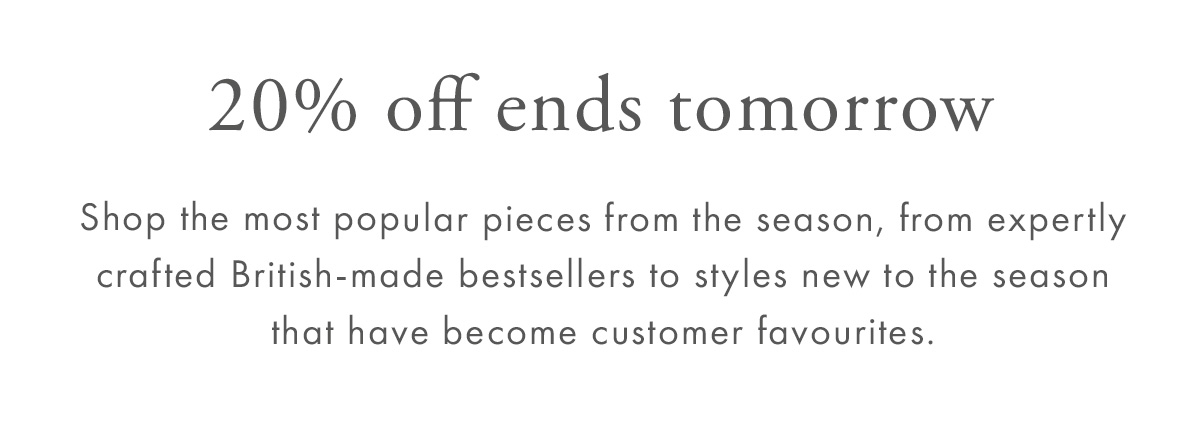 £20 off ends tomorrow