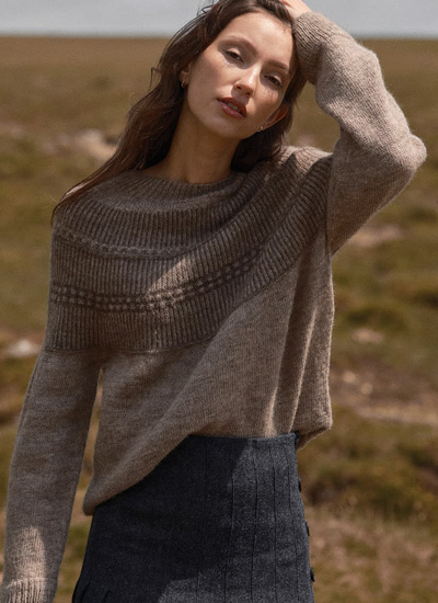 British Wool Yoke Pattern Jumper