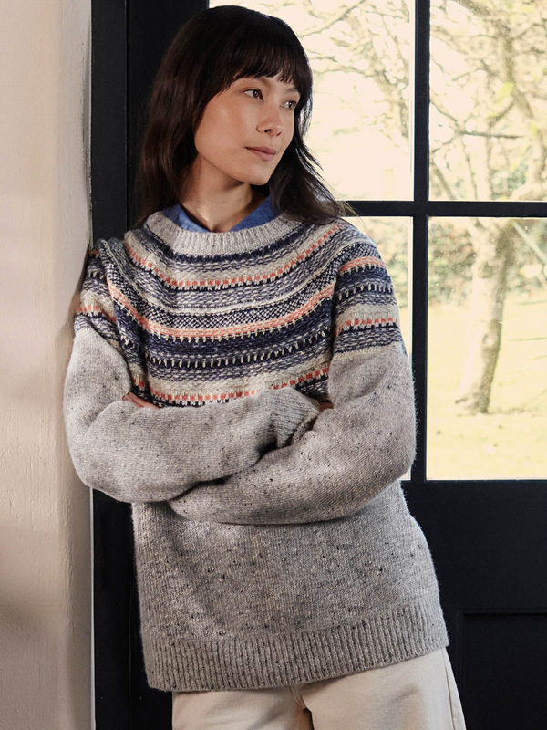 Stitchy Stripe Yoke Jumper