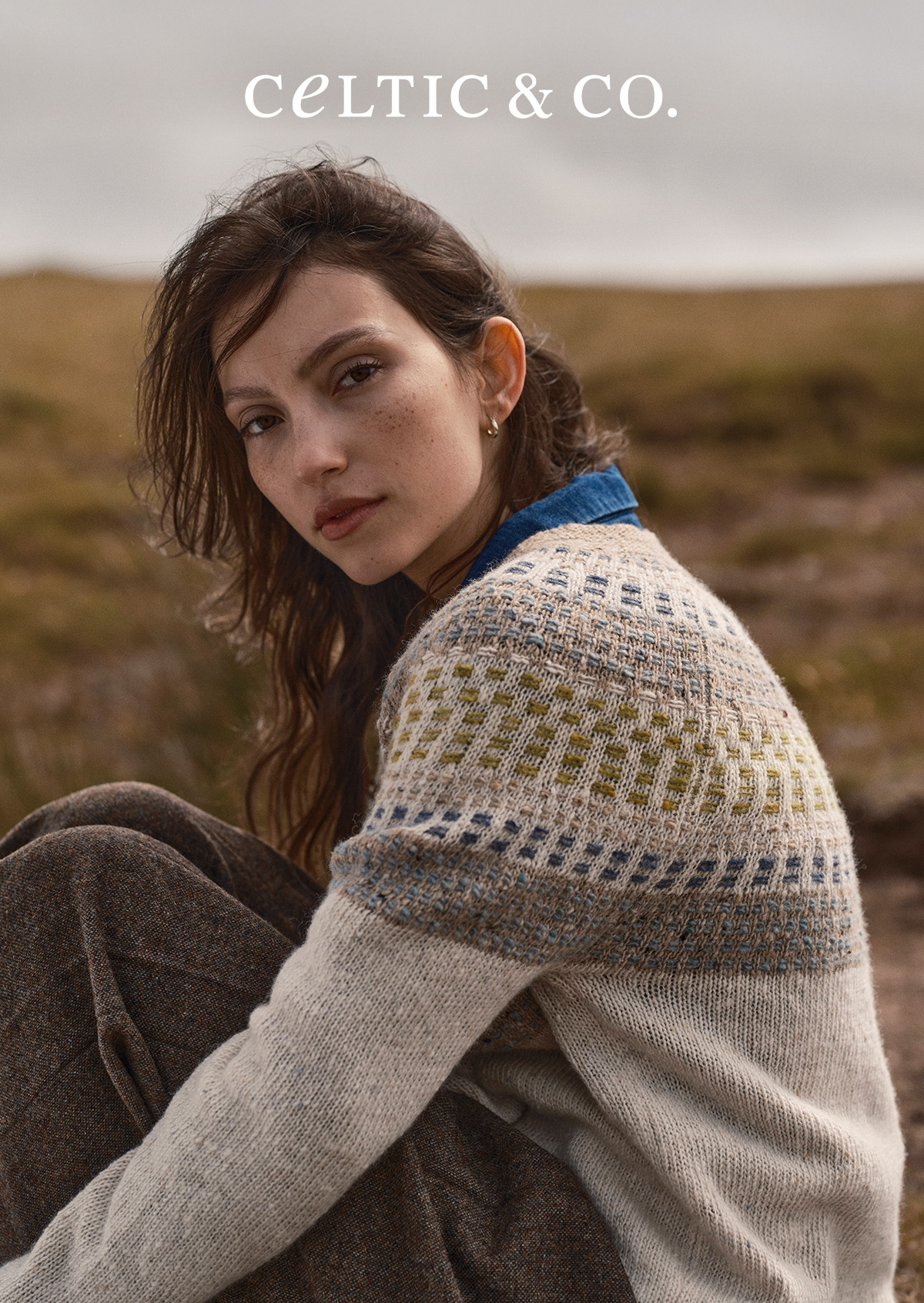 Float Stitch Yoke Donegal Jumper