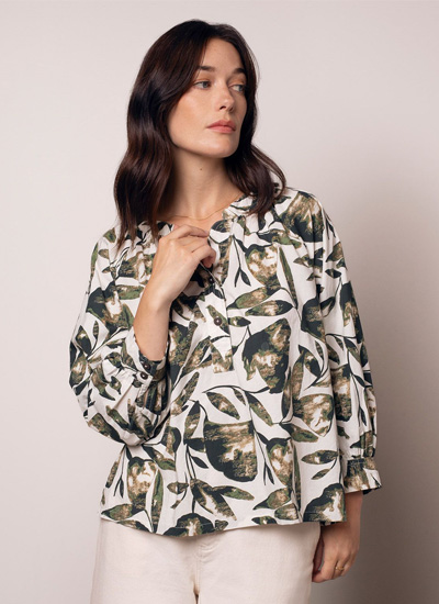 Gathered Woven Blouse