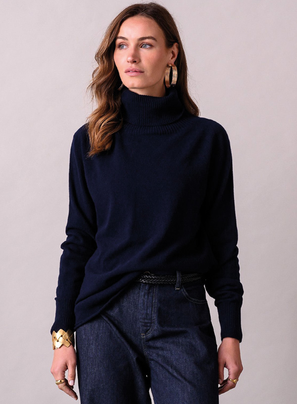 Supersoft Slouch Roll Neck Jumper