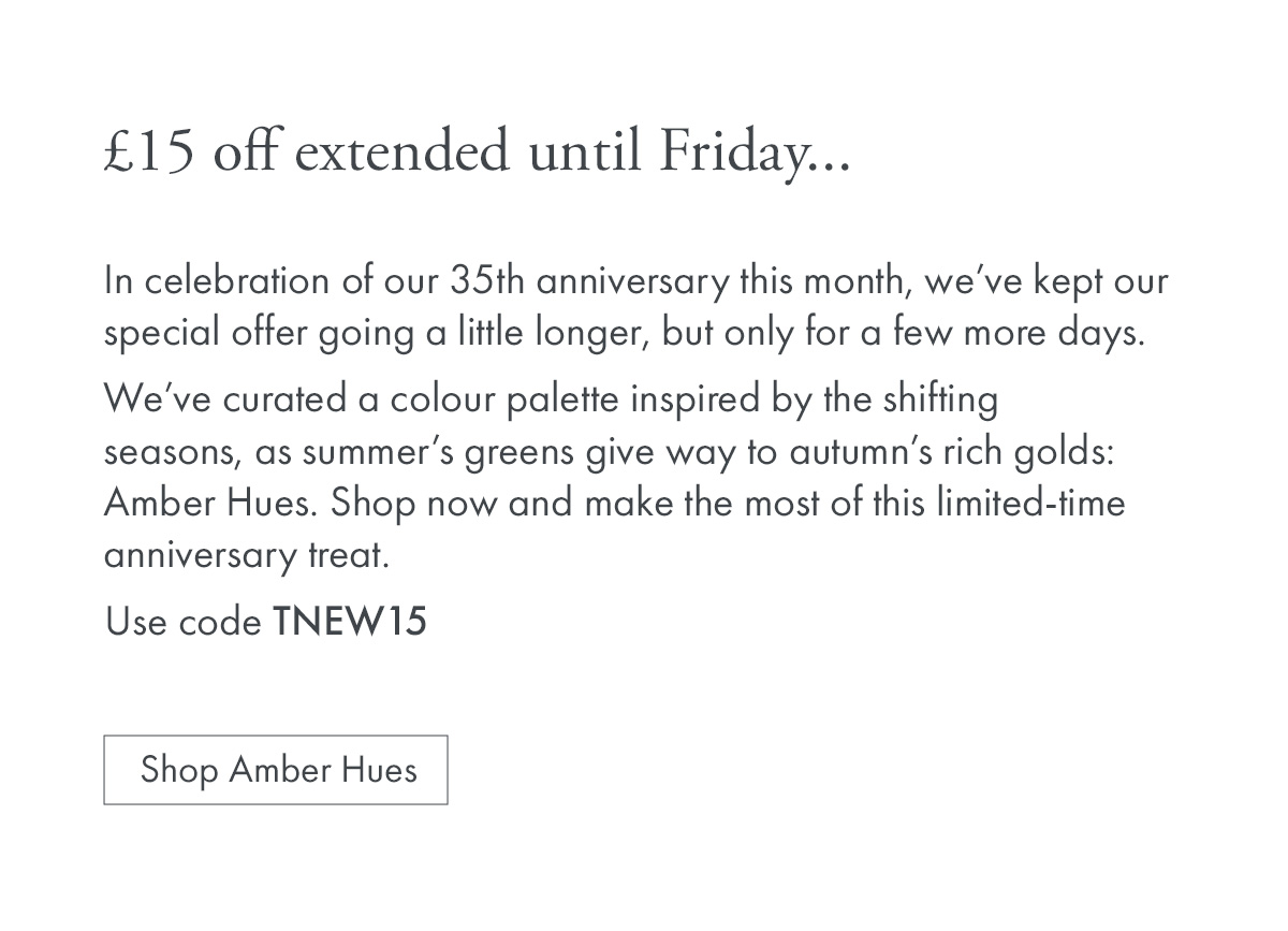 £15 off - extended! 