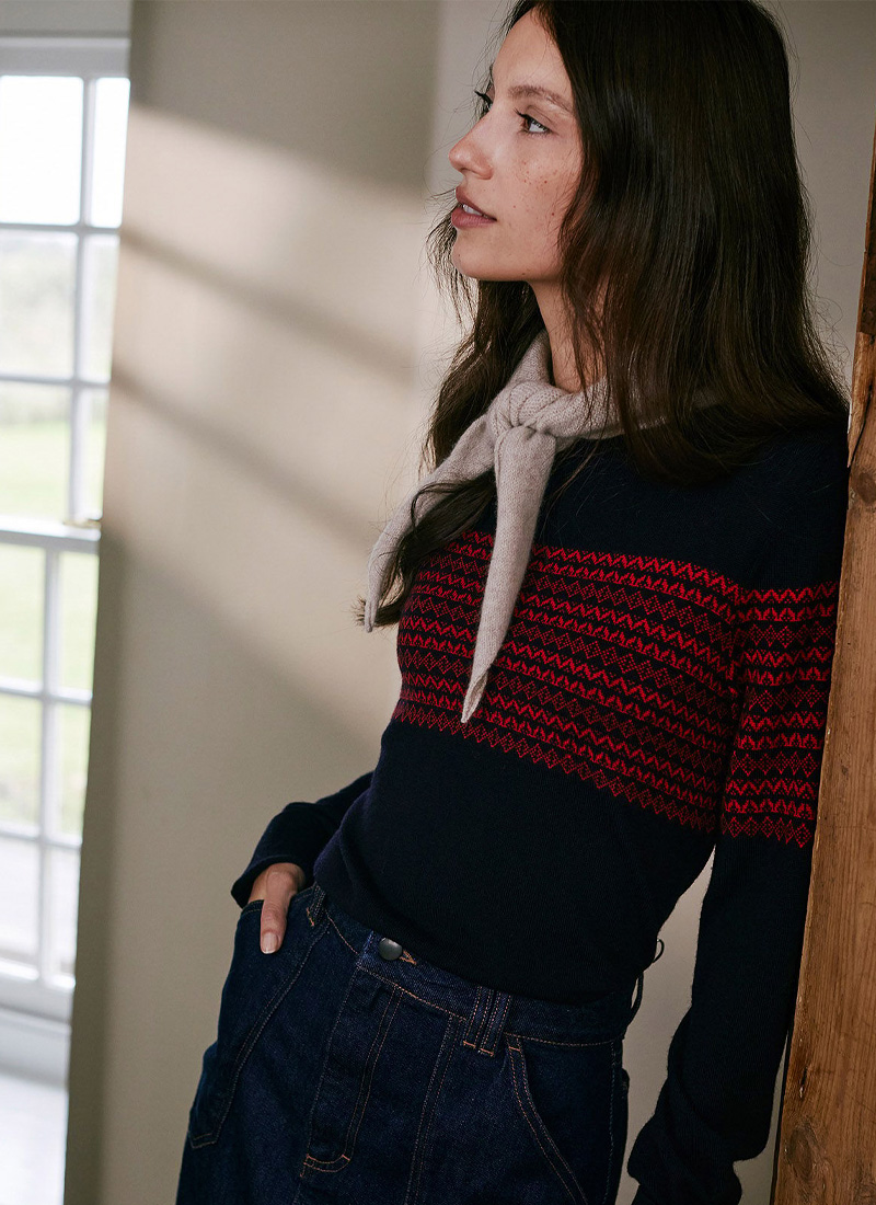 Merino Fine Knit Boat Neck Jumper