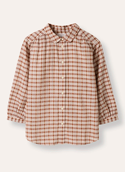 Peter Pan Collar Textured Blouse