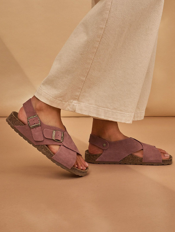 Crossover Buckle Sandals