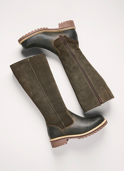 Waterproof Sheepkin Lined Tall Boots