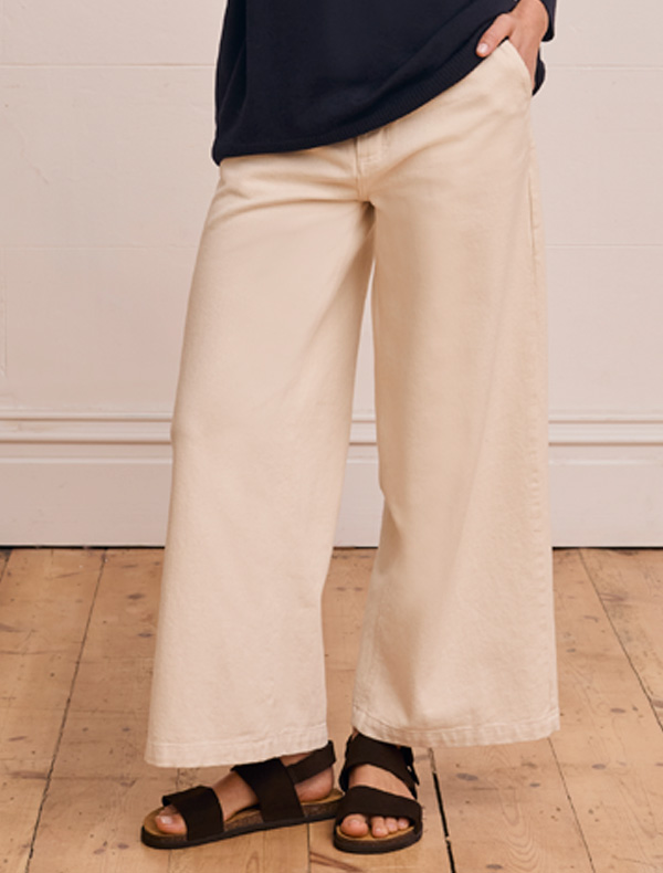 Wide Leg Cropped Jeans