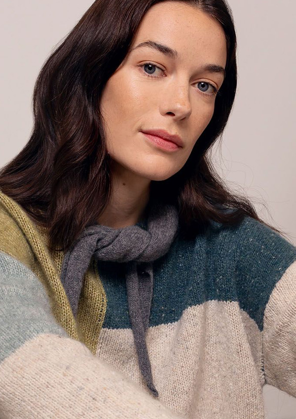 Colourblock Intarsia Jumper