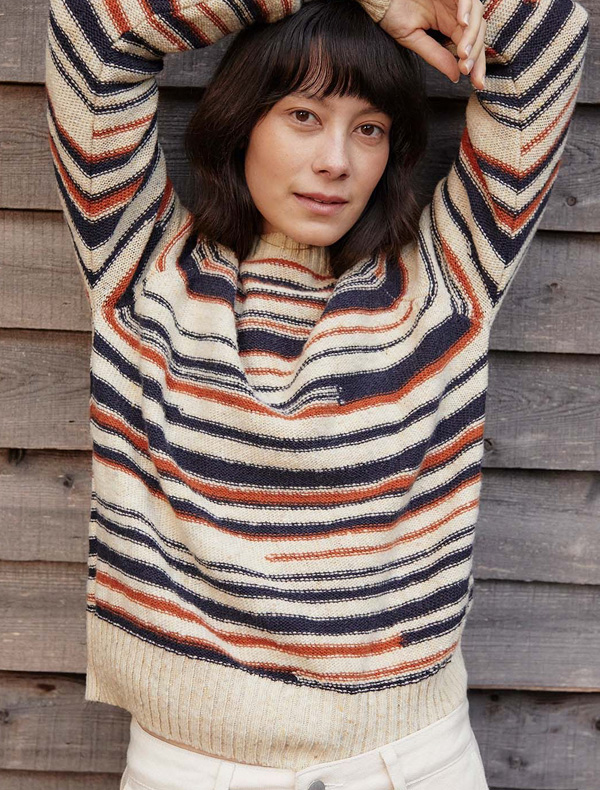 Donegal Blend Broken Stripe Jumper