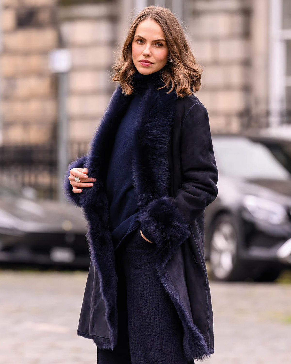 3/4 Toscana Trim Coat (dark navy)