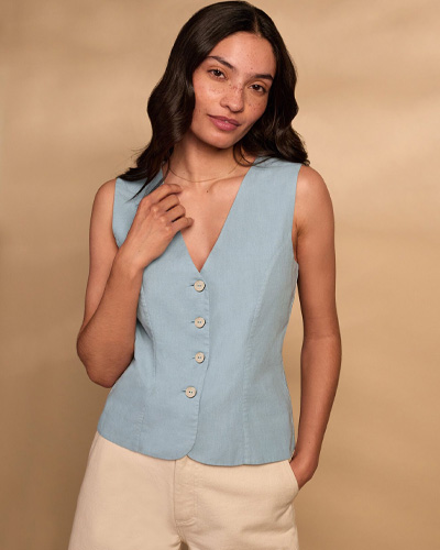 Linen Blend Waistcoat