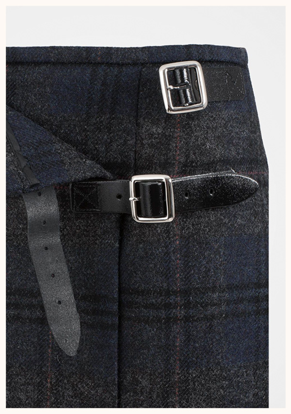 Midi Celt Kilt (Navy Charcoal Tartan)