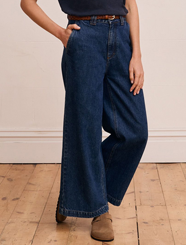 Wide Leg Cropped Jeans