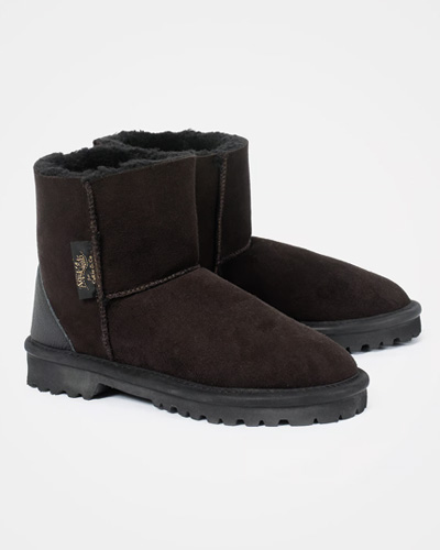 Aqualamb Shortie Boots (darkest brown)