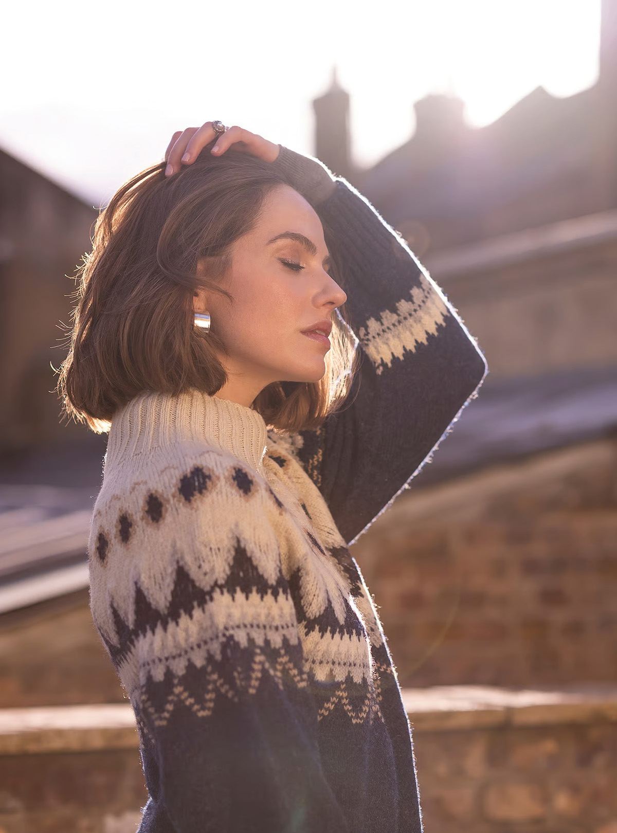 Diamond Fair Isle Jumper (Navy)