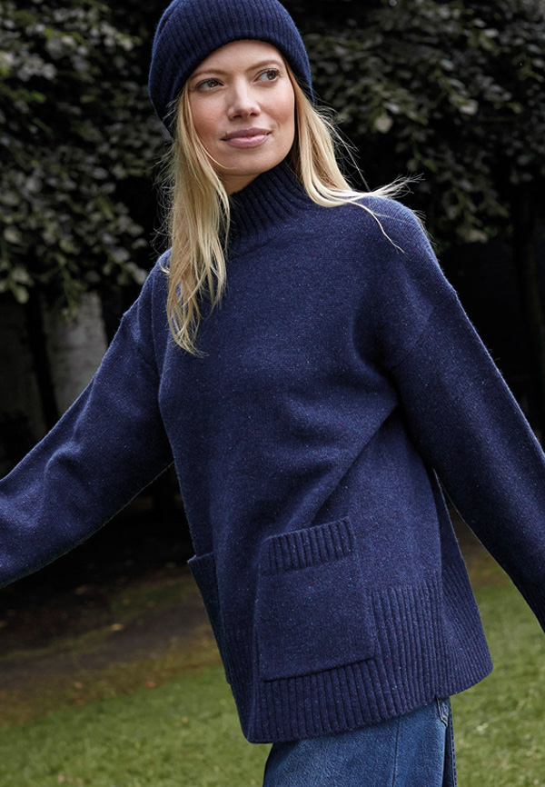 Flecked Patch Pocket Jumper