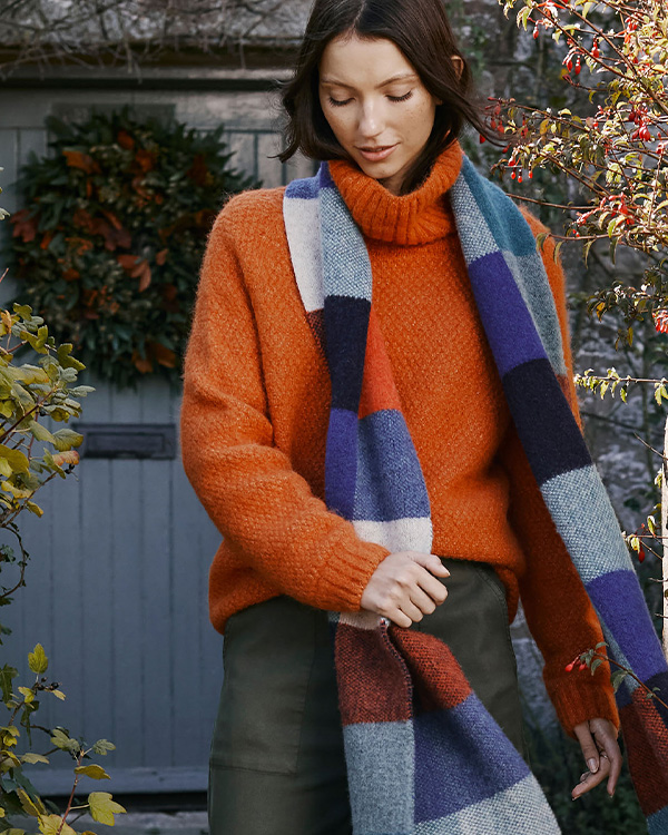Stitch Detail Roll Neck Jumper