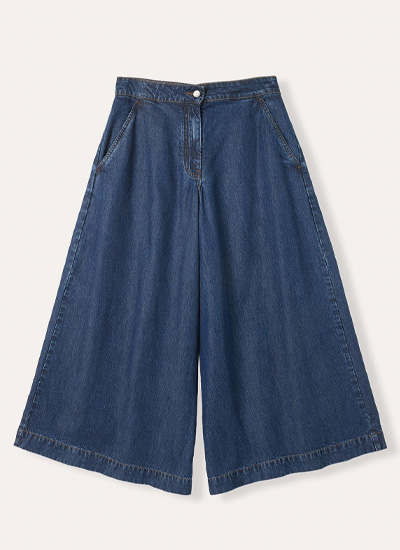Drape Denim Culottes