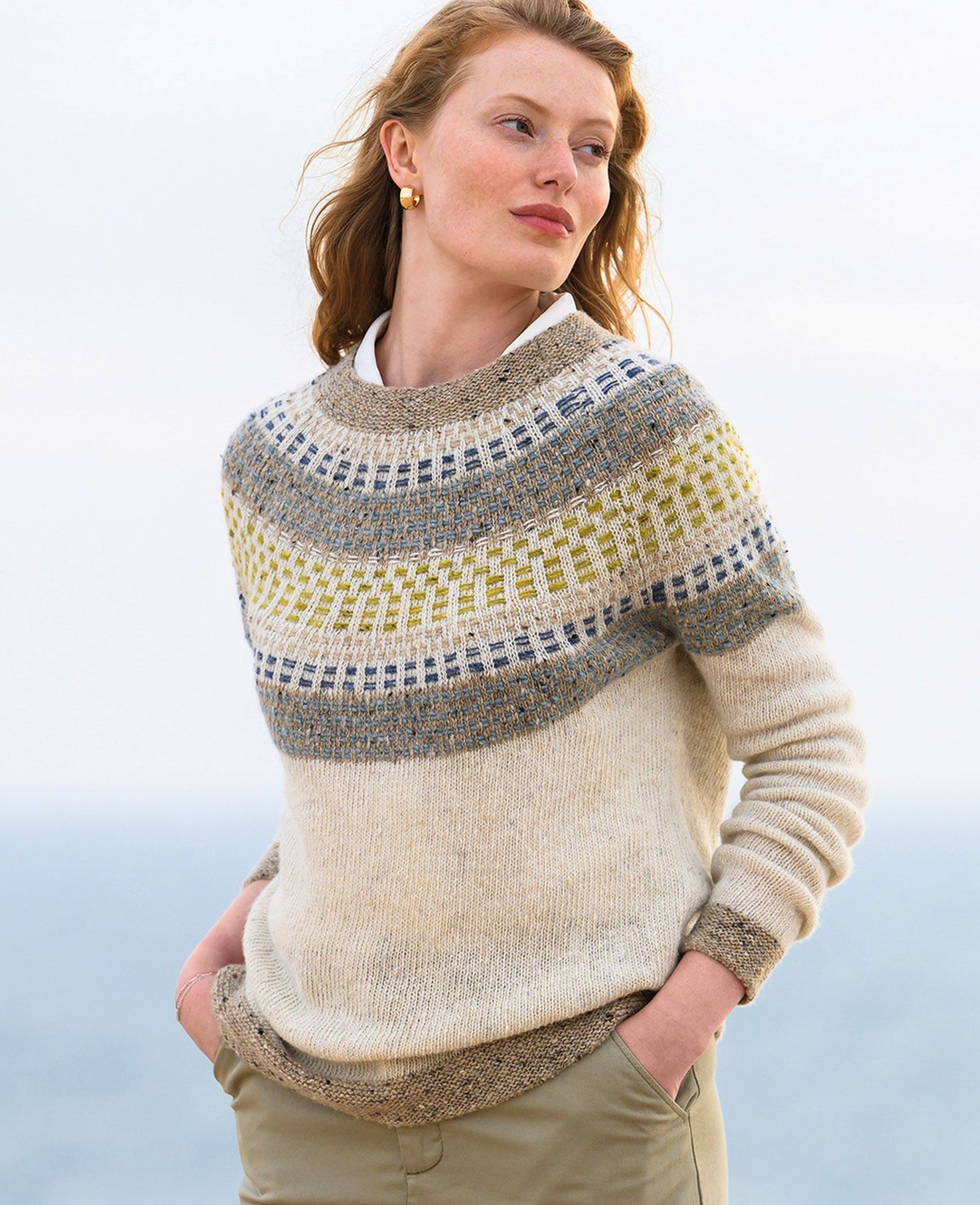 Float Stitch Yoke Donegal Jumper