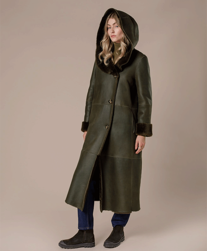 Hooded Wrap Coat