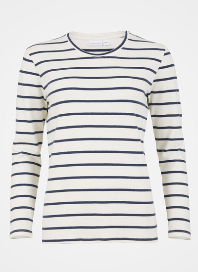 Organic Cotton Long Sleeve Stripe T Shirt