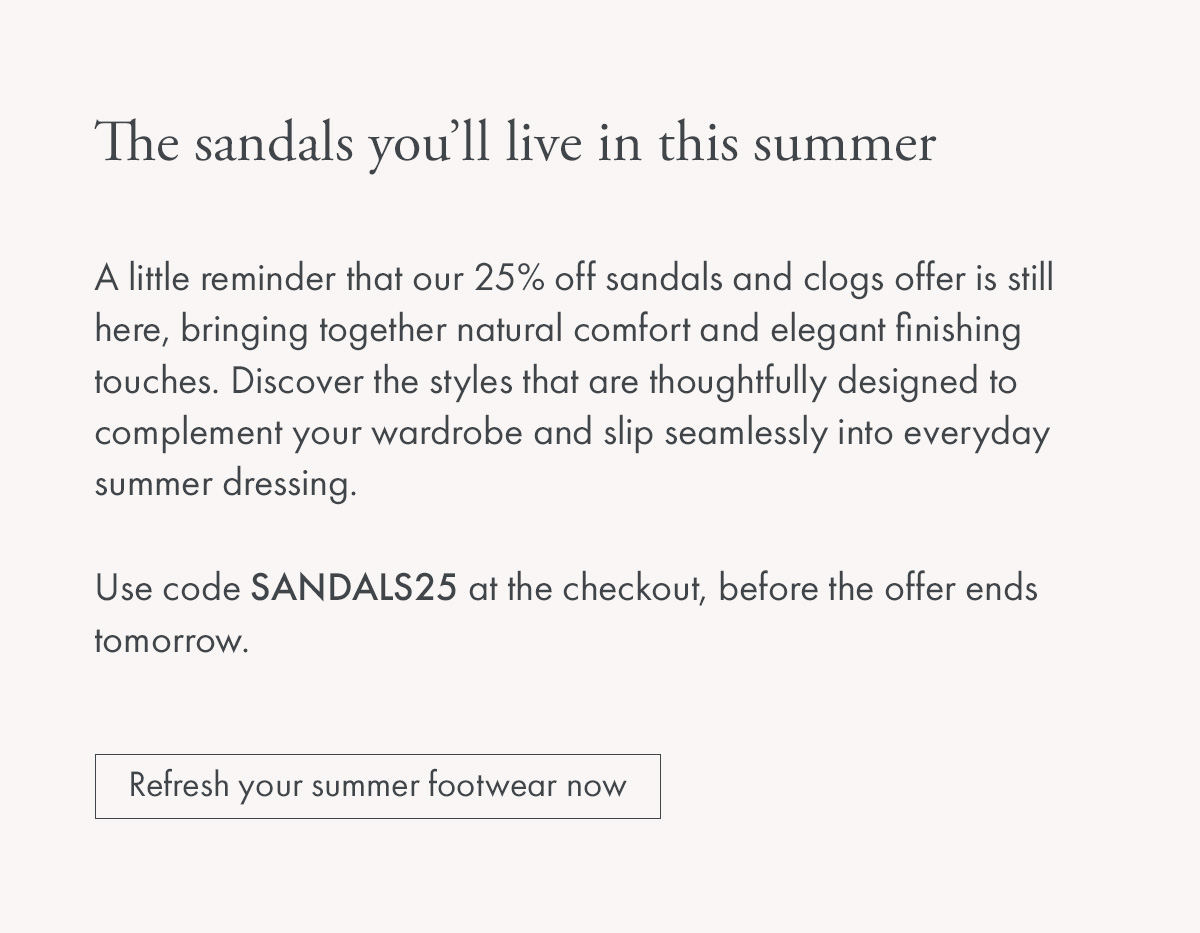 The sandals you'll live in this summer