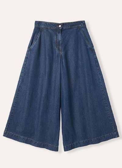 Drape Denim Culottes