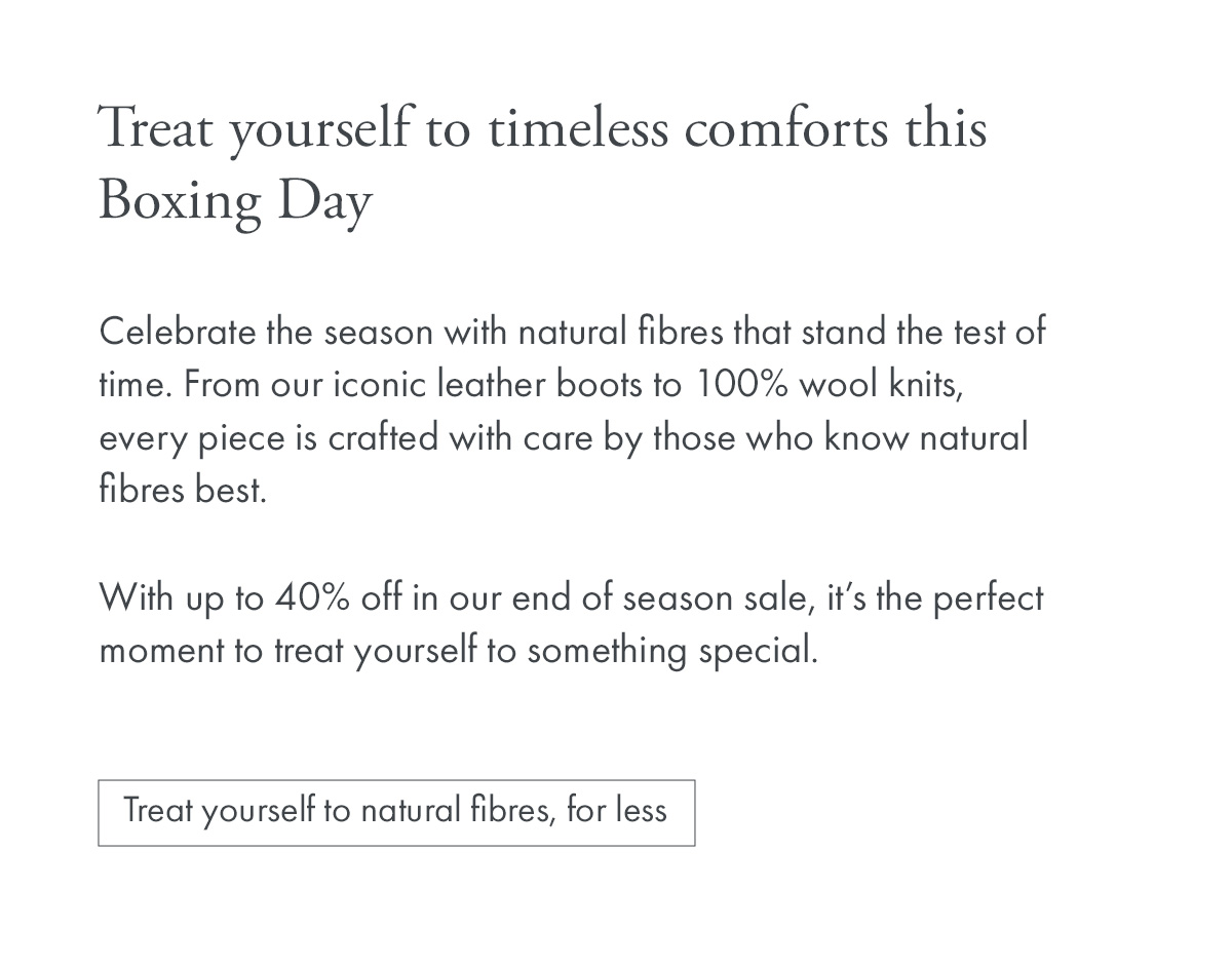 Treat yourself this boxing day...