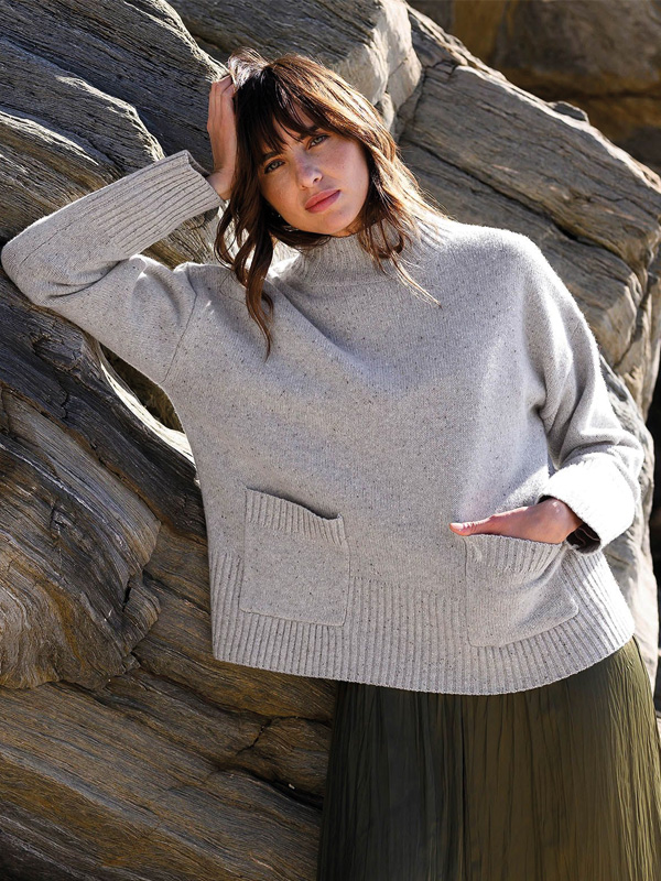 Flecked Patch Pocket Jumper
