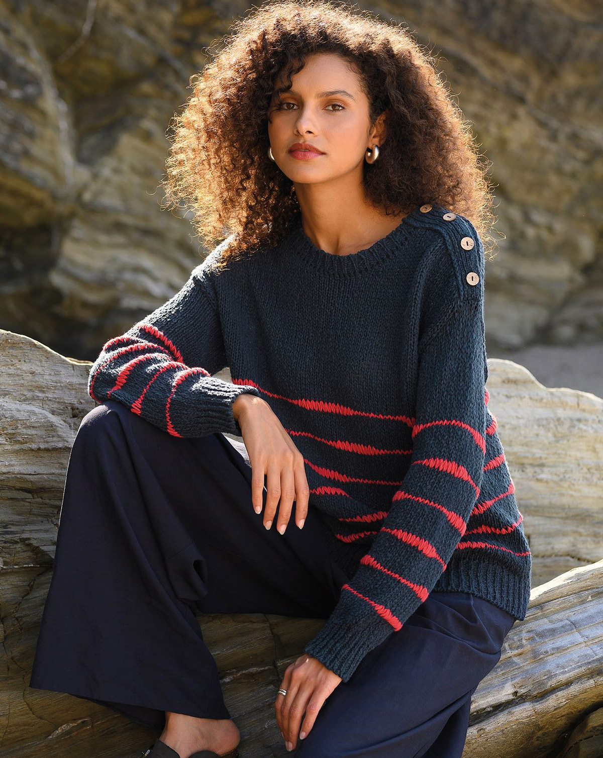 Drop Stitch Breton Jumper