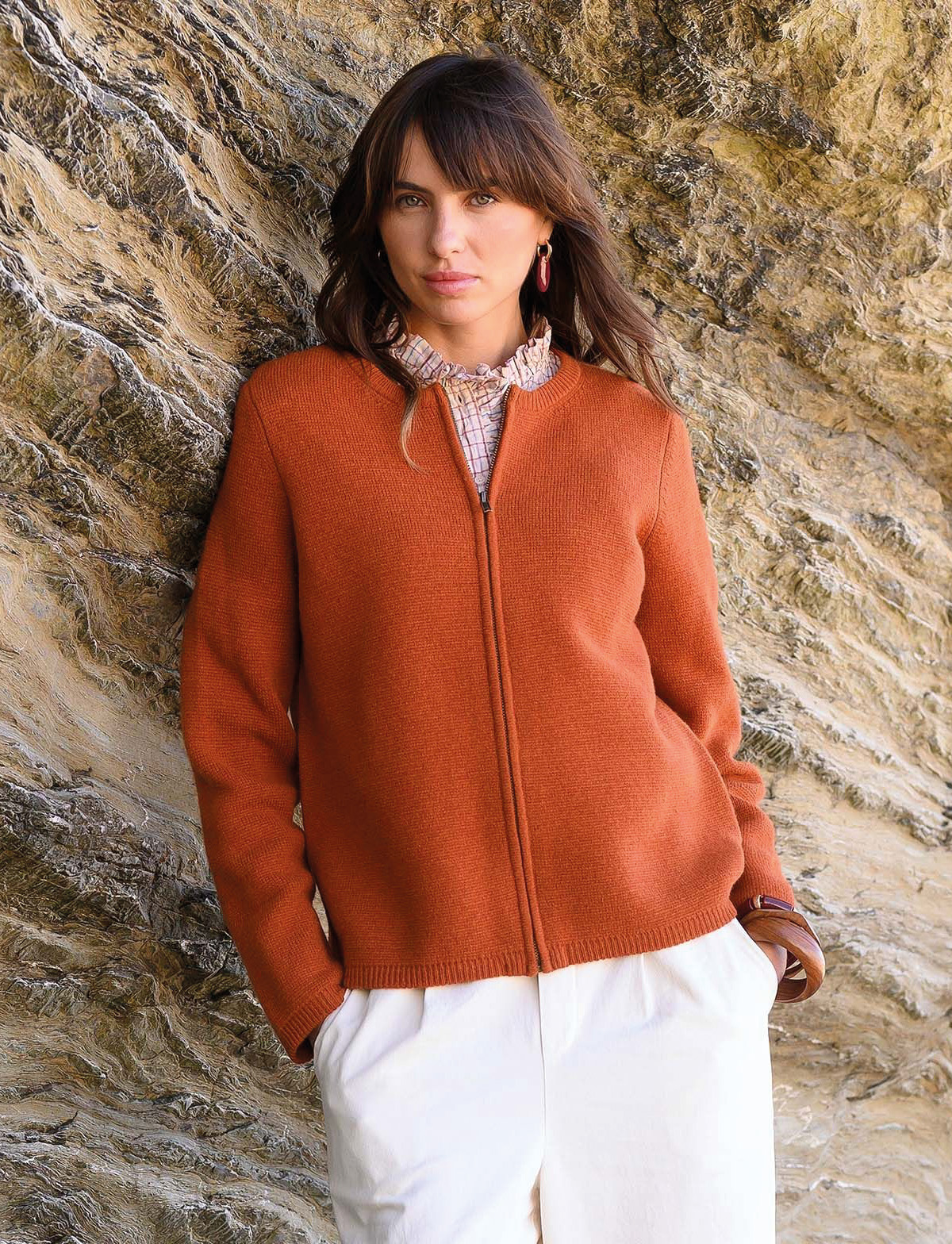 Zip Through Knitted Jacket