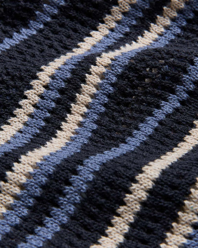 Linen Blend Landscape Stripe Top