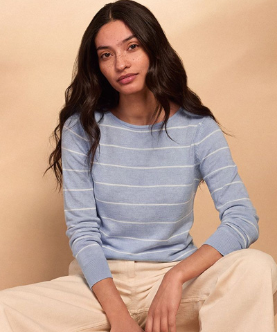Merino Fine Knit Boat Neck Jumper