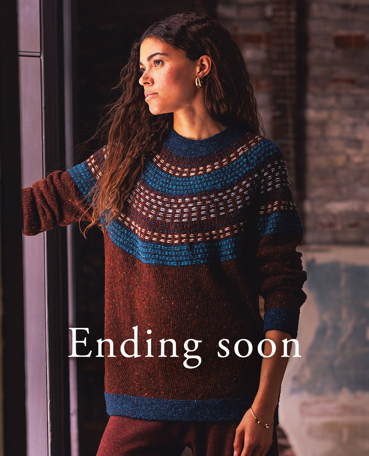 Ending Soon. Image: Float Stitch Yoke Donegal Jumper