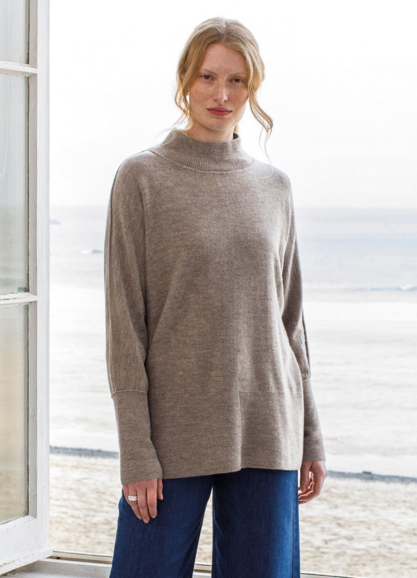 Drape Funnel Neck Jumper