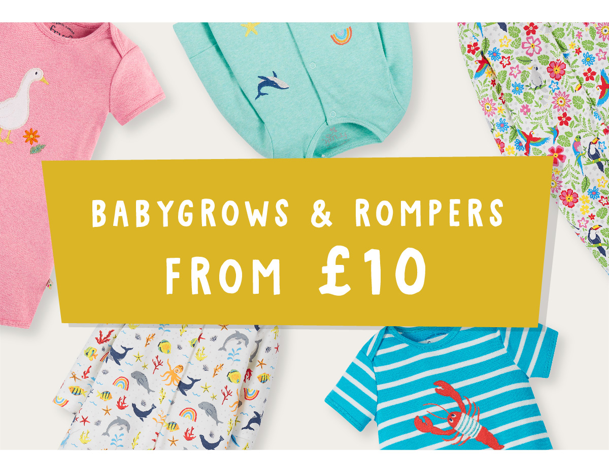 Babygrows & Rompers from 10