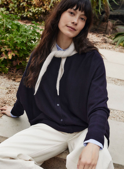 Fine Knit Merino Cardigan