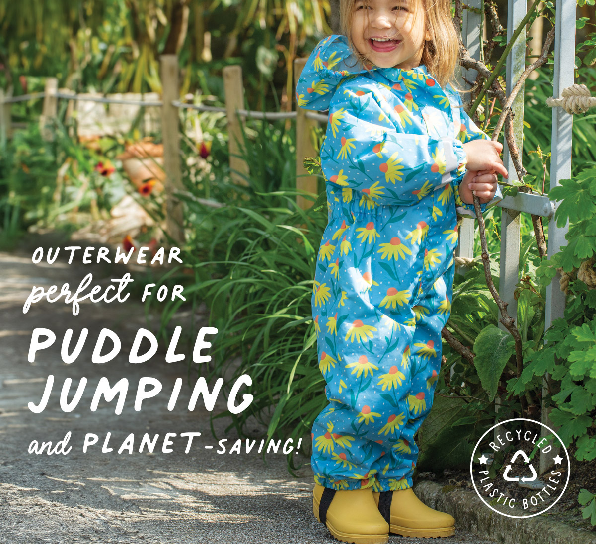 Outerwear perfect for puddle jumping and planet-saving