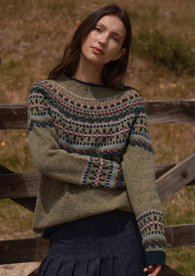 Donegal Fair Isle Yoke Jumper