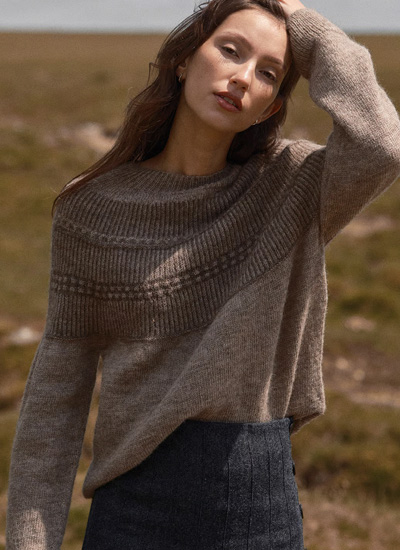 British Wool Yoke Pattern Jumper