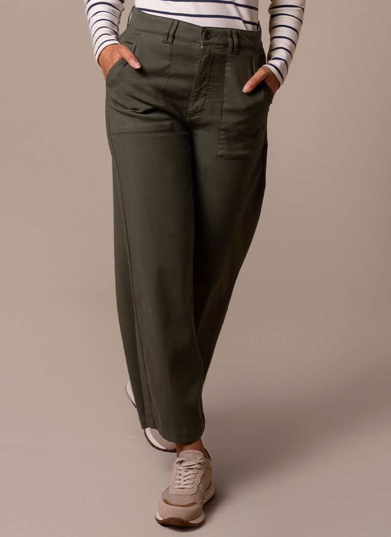 Wide Leg Cropped Trousers