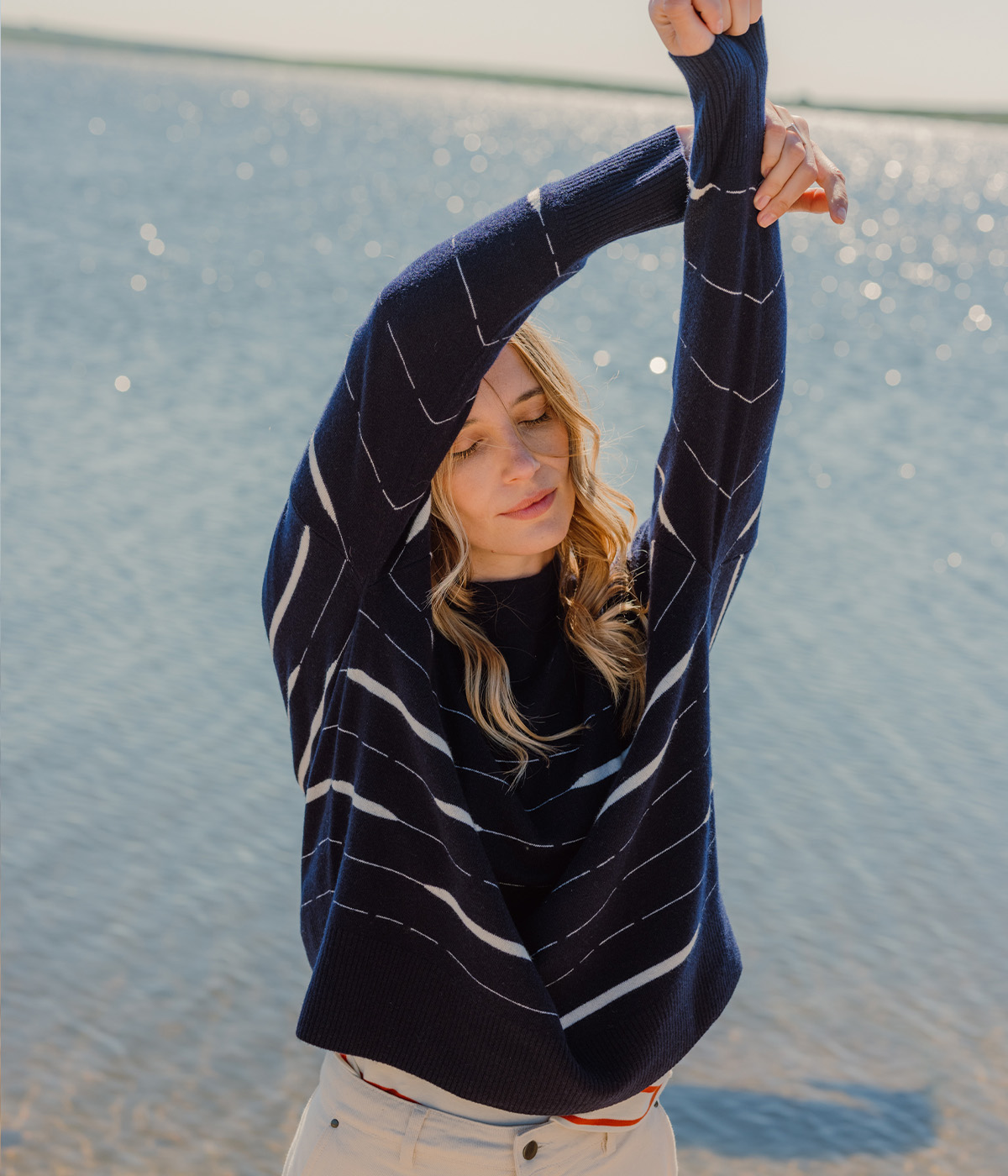 Tide Stripe Boat Neck Jumper