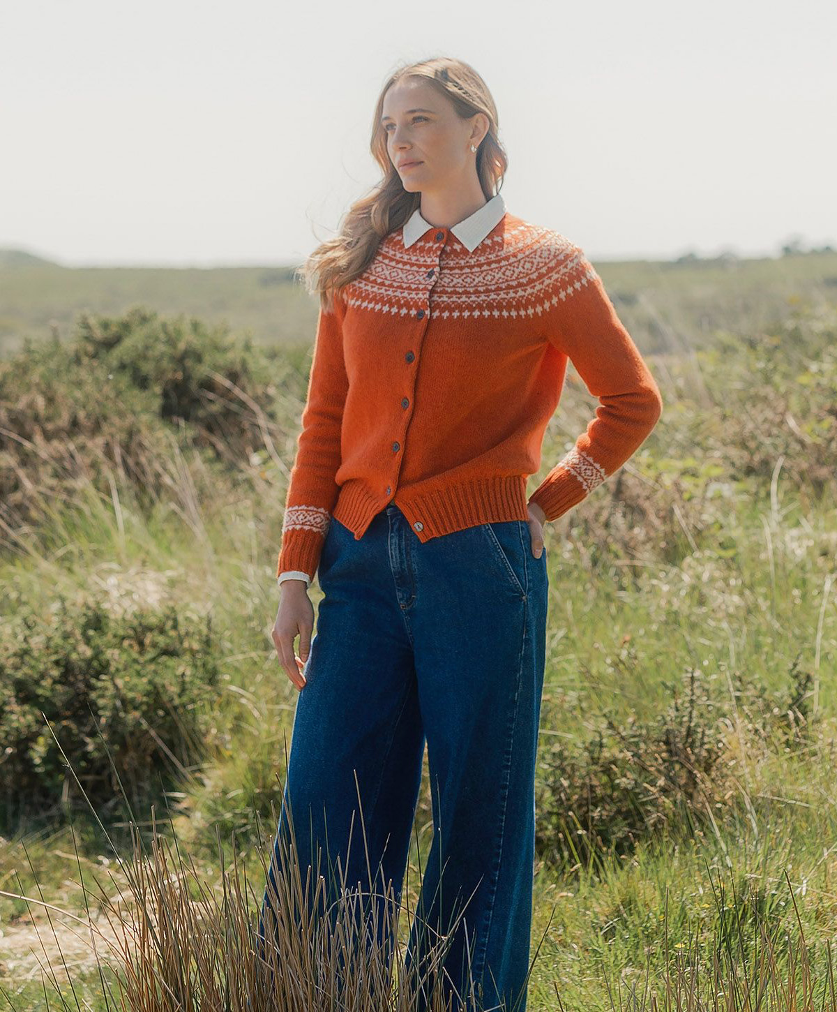 Harley of Scotland Fair Isle Cardigan