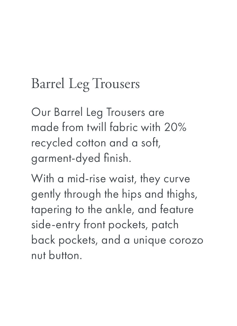 Barrel Leg Trousers