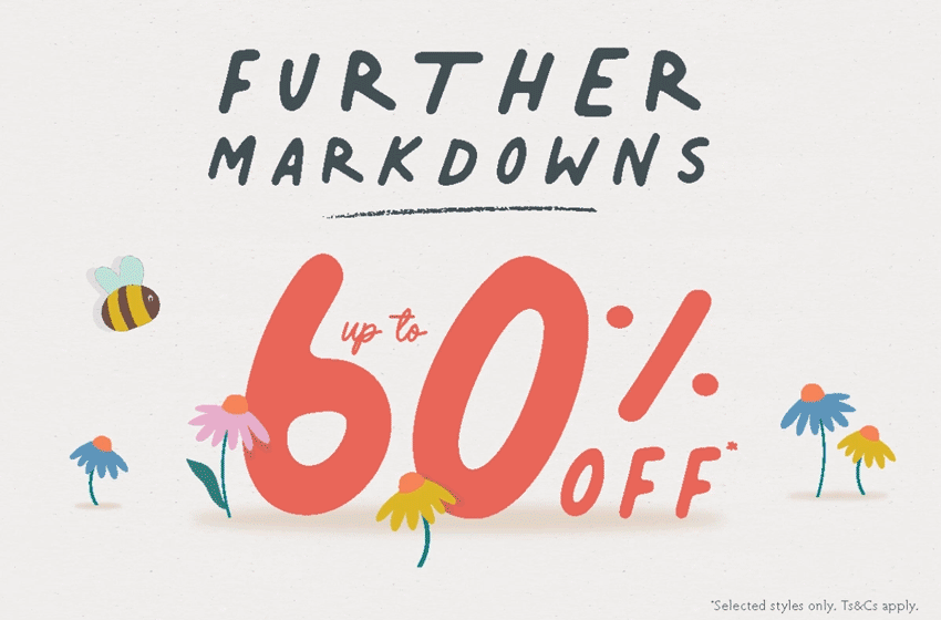 Further Markdowns up to 60% off 