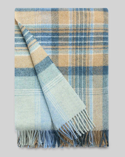 Shetland Wool Check Throw