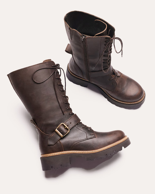 Strap Detail Mid Calf Boots